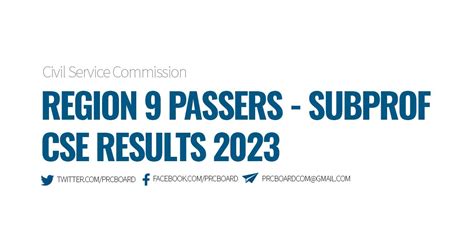 REGION 9 PASSERS Professional: CSE Results March 2023 .